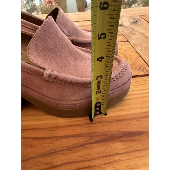 ZODIAC Dorit Slip On Loafer Nougat Pink Suede Leather Size 9 Platform Retro EUC! - Picture 5 of 7